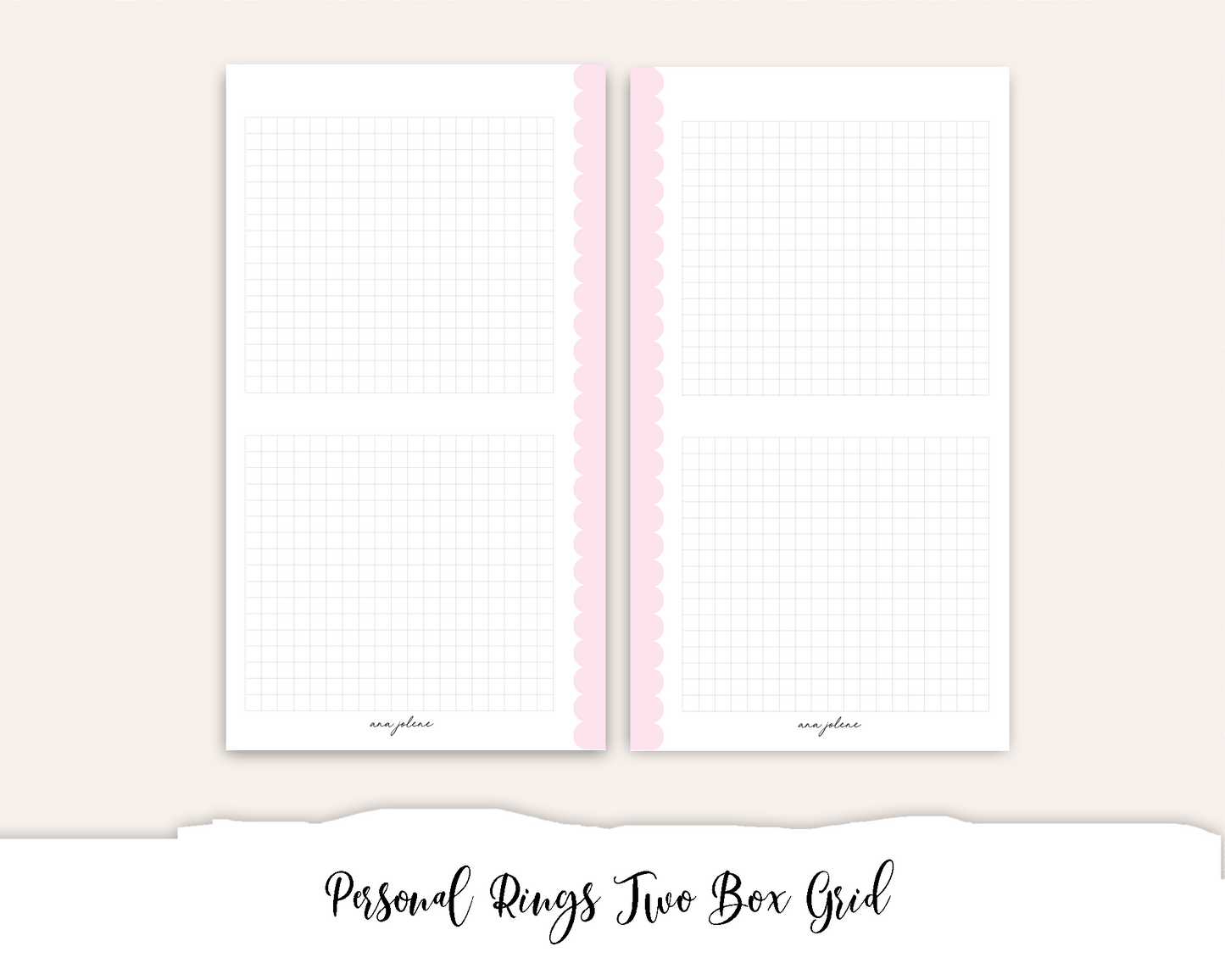 Personal Rings Two Box Grid Printable
