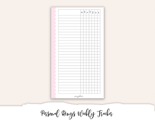 Personal Rings Weekly Tracker Printable