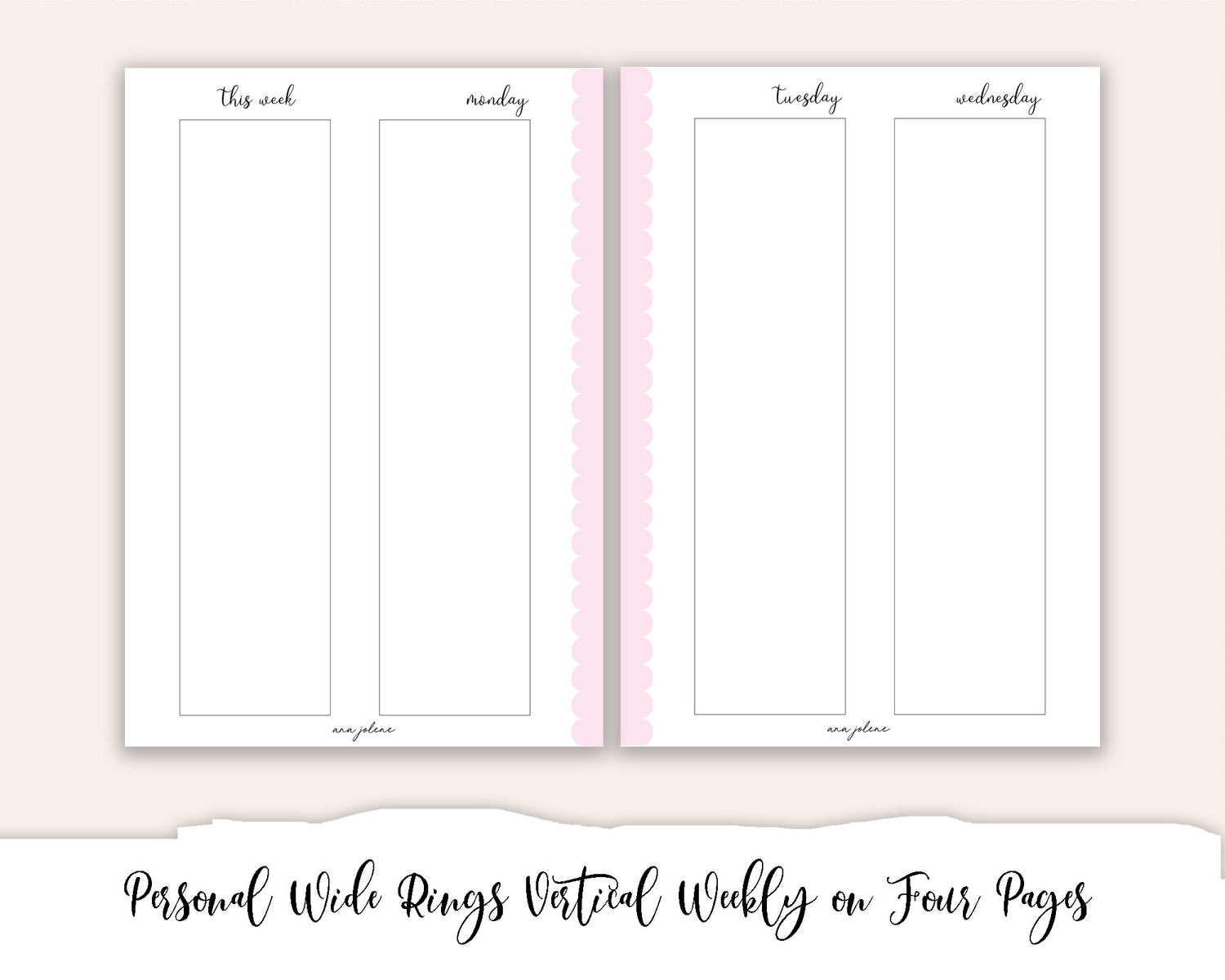 Personal Wide Rings Printables