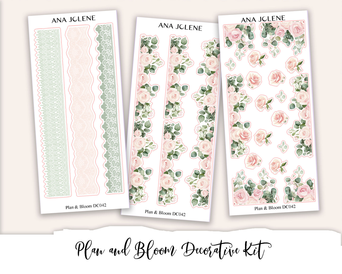 PLAN AND BLOOM  Decorative Planner Sticker Kit