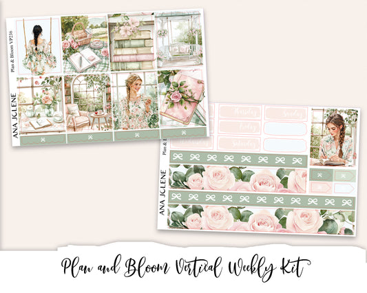 PLAN AND BLOOM Planner Sticker Kit (Vertical Weekly)