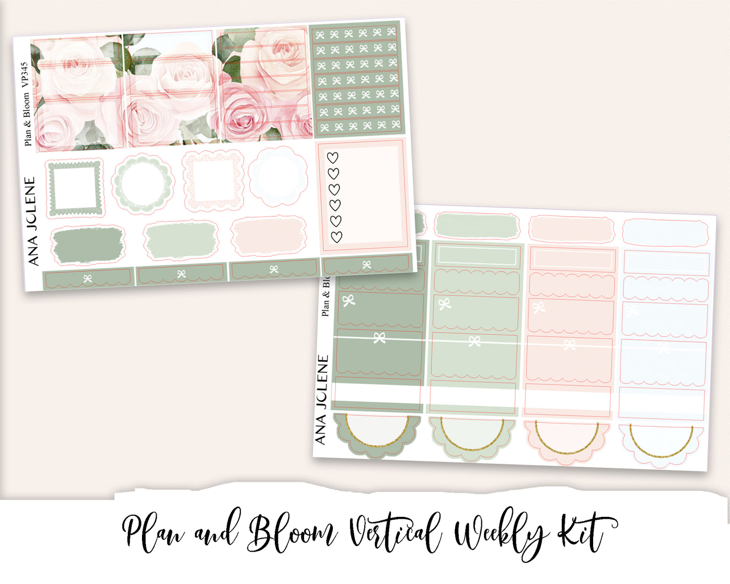 PLAN AND BLOOM Planner Sticker Kit (Vertical Weekly)