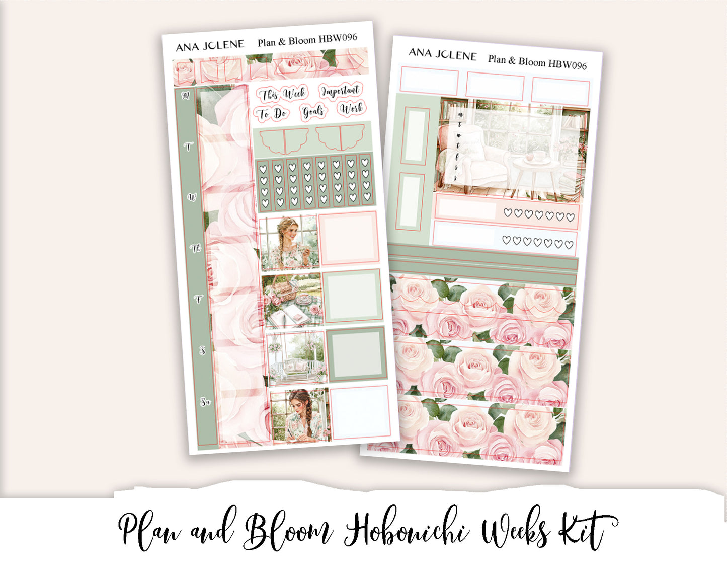 PLAN AND BLOOM Hobonichi Weeks Planner Sticker Kit