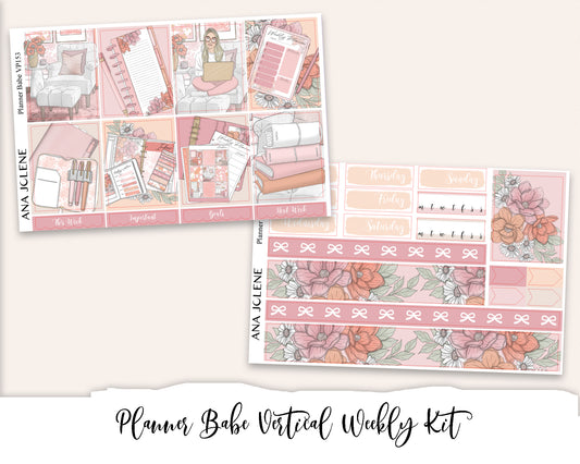 PLANNER BABE Planner Sticker Kit (Vertical Weekly)