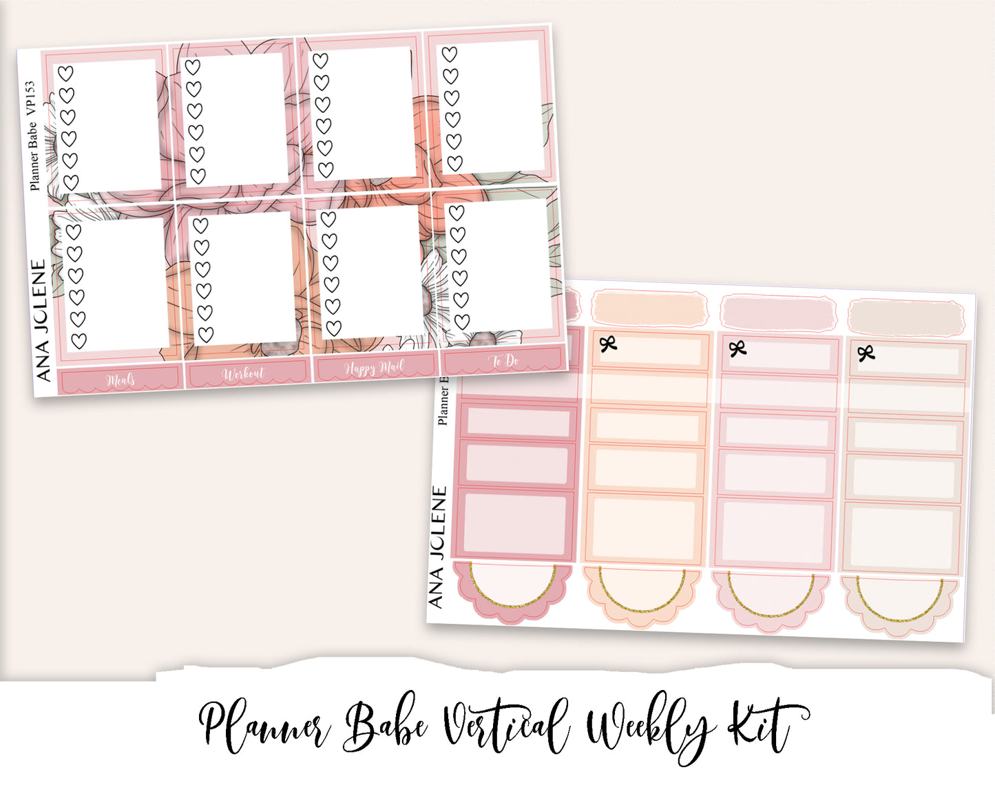 PLANNER BABE Planner Sticker Kit (Vertical Weekly)