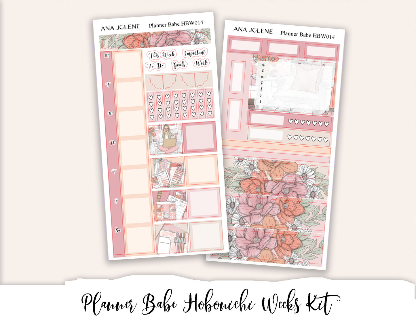 PLANNER BABE Hobonichi Weeks Planner Sticker Kit