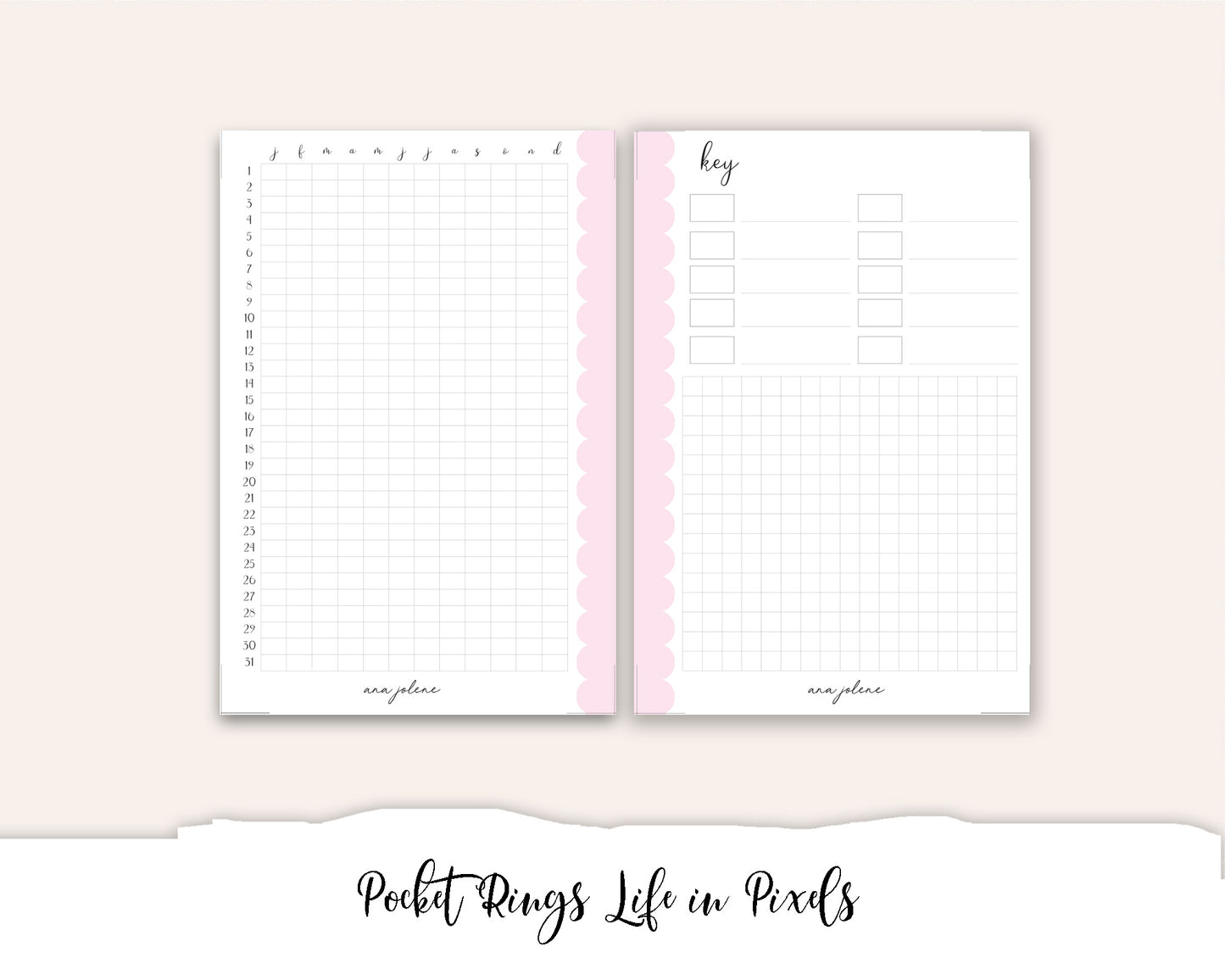Pocket Rings Life in Pixels Printable