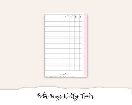 Pocket Rings Weekly Tracker Printable