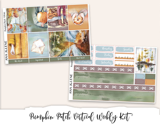 PUMPKIN PATCH Planner Sticker Kit (Vertical Weekly)