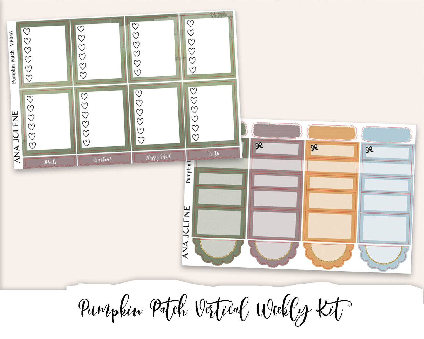 PUMPKIN PATCH Planner Sticker Kit (Vertical Weekly)