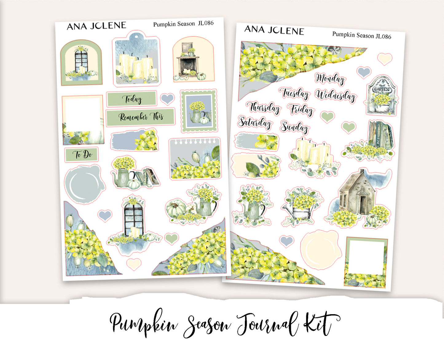 PUMPKIN SEASON Mini Journal Sticker Kit