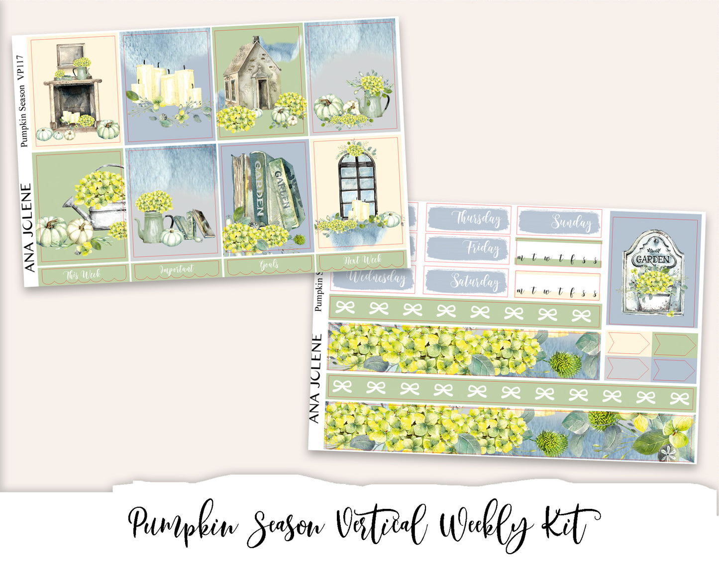 PUMPKIN SEASON Planner Sticker Kit (Vertical Weekly)