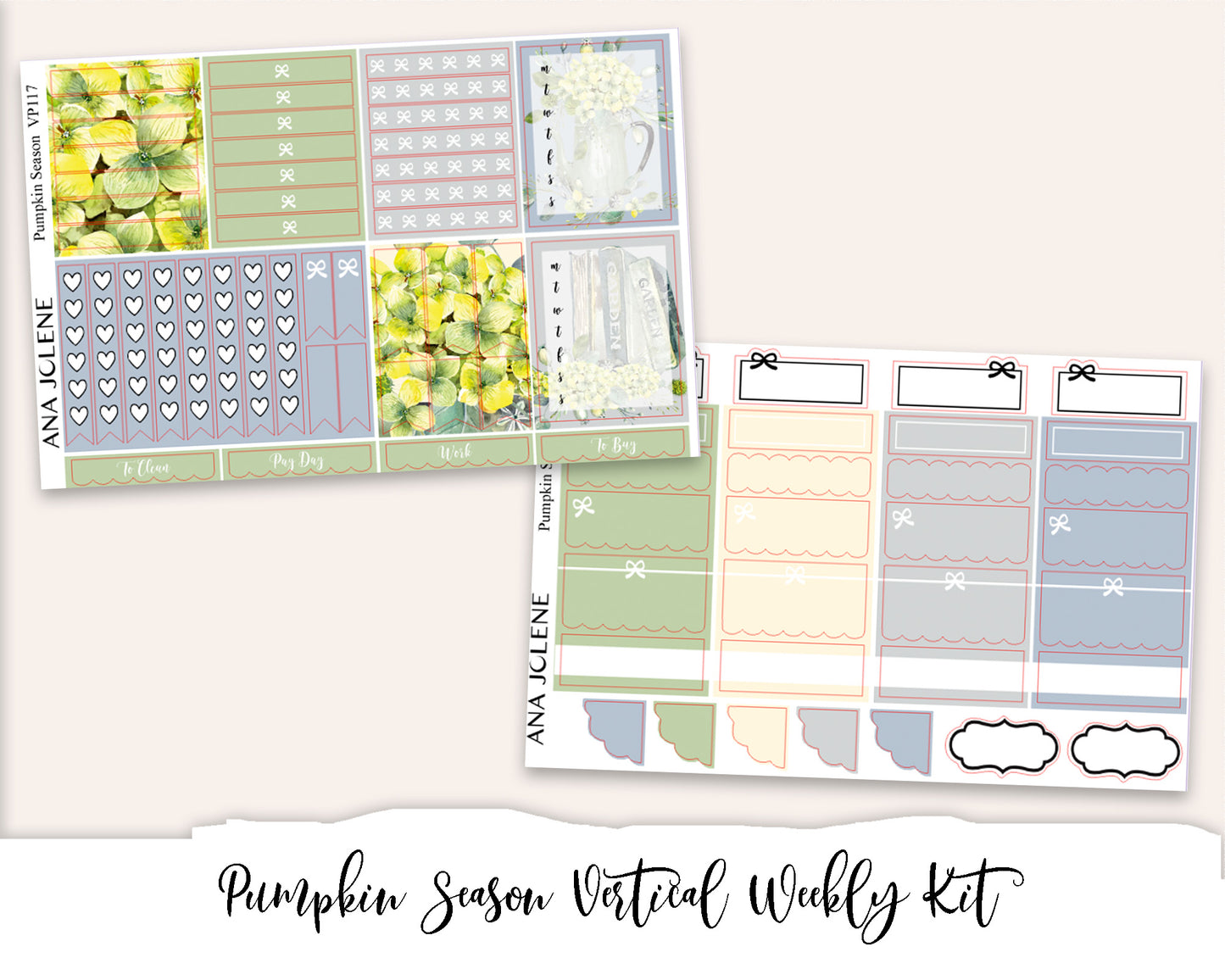 PUMPKIN SEASON Planner Sticker Kit (Vertical Weekly)