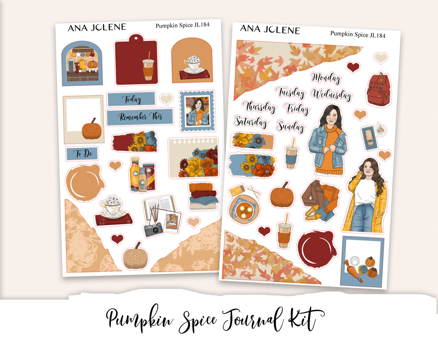 PUMPKIN SPICE Mini Journal Sticker Kit