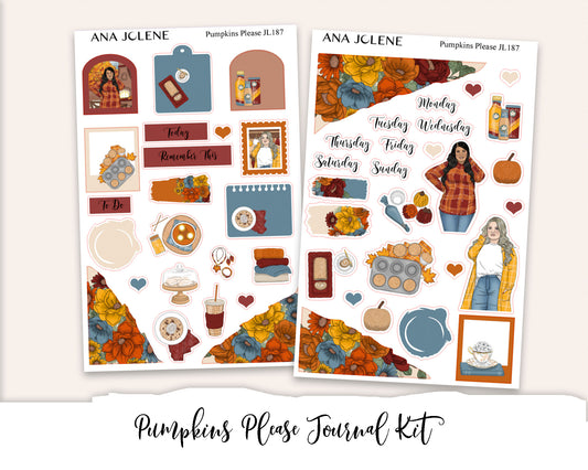 PUMPKINS PLEASE  Mini Journal Sticker Kit