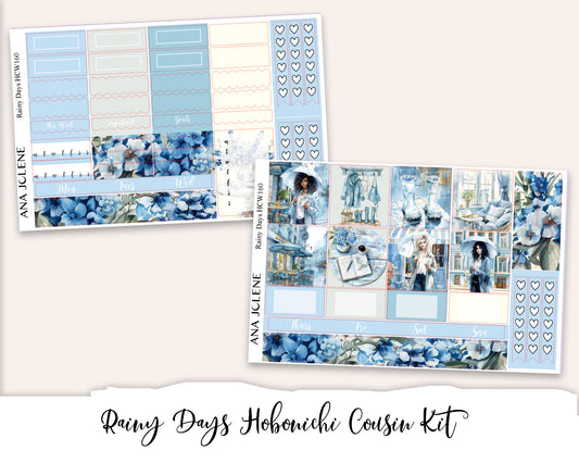 RAINY DAYS Hobonichi Cousin Weekly Planner Sticker Kit