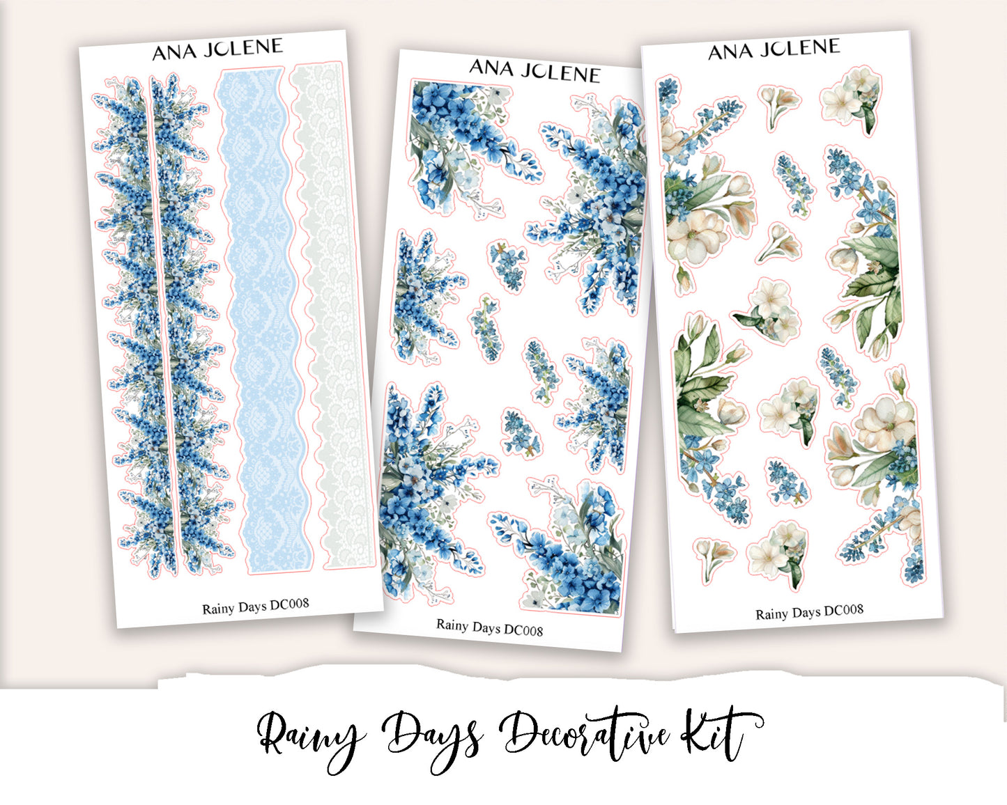 RAINY DAYS Decorative Planner Sticker Kit