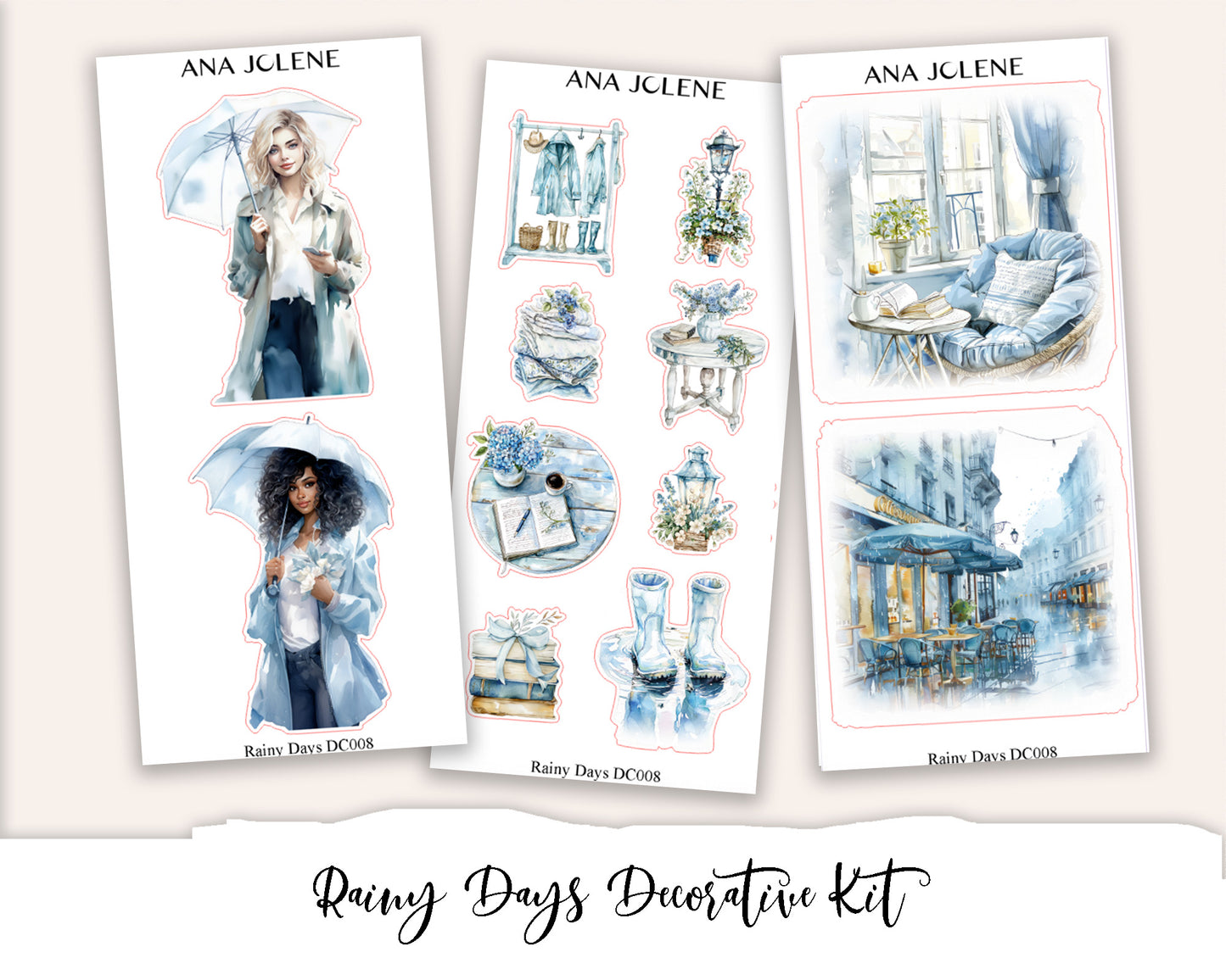 RAINY DAYS Decorative Planner Sticker Kit