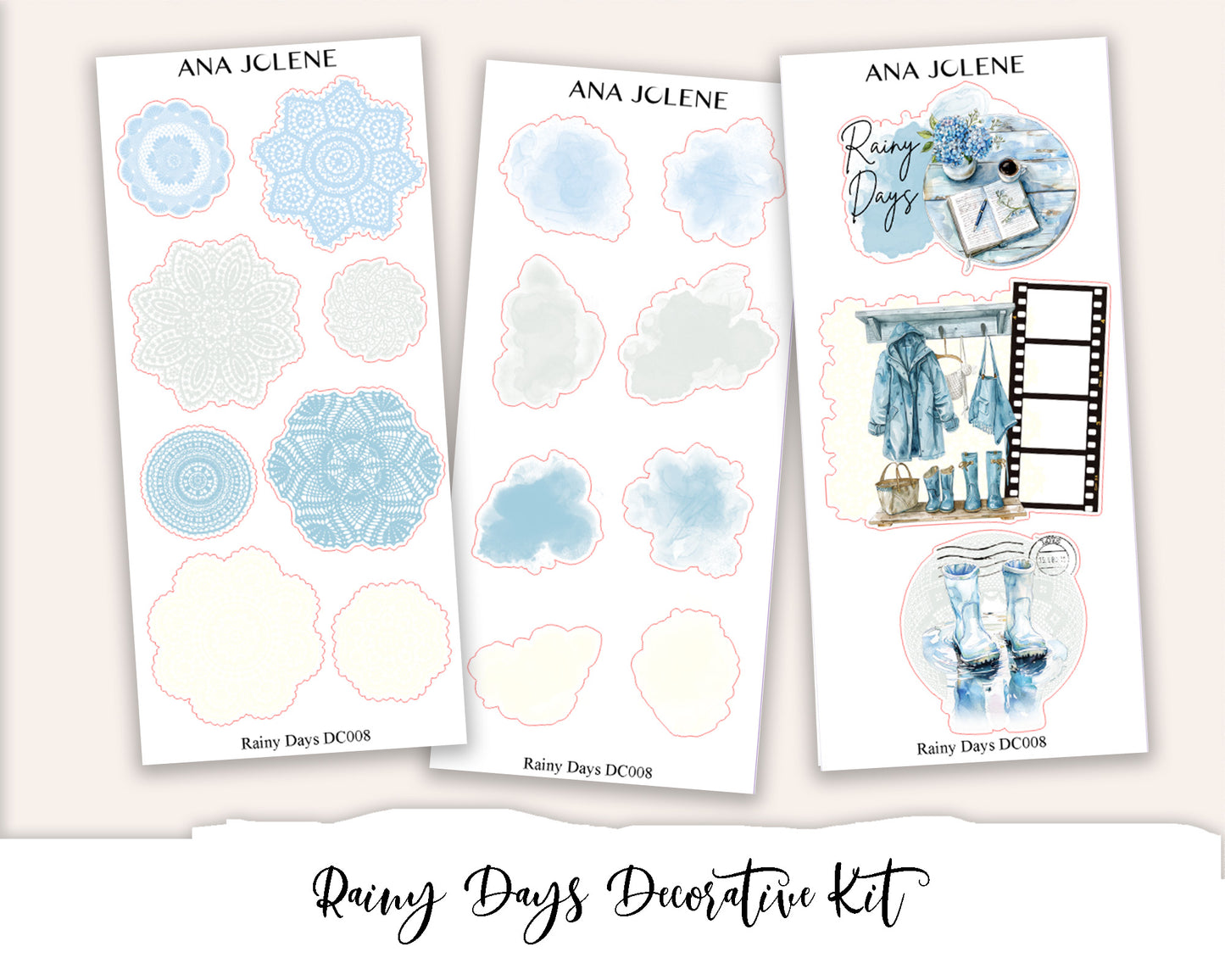 RAINY DAYS Decorative Planner Sticker Kit