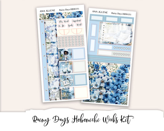 RAINY DAYS Hobonichi Weeks Planner Sticker Kit