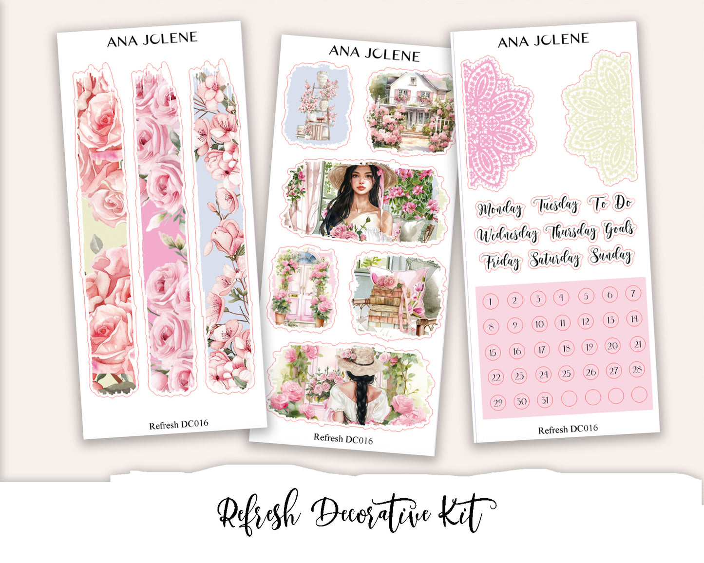 REFRESH Decorative Planner Sticker Kit
