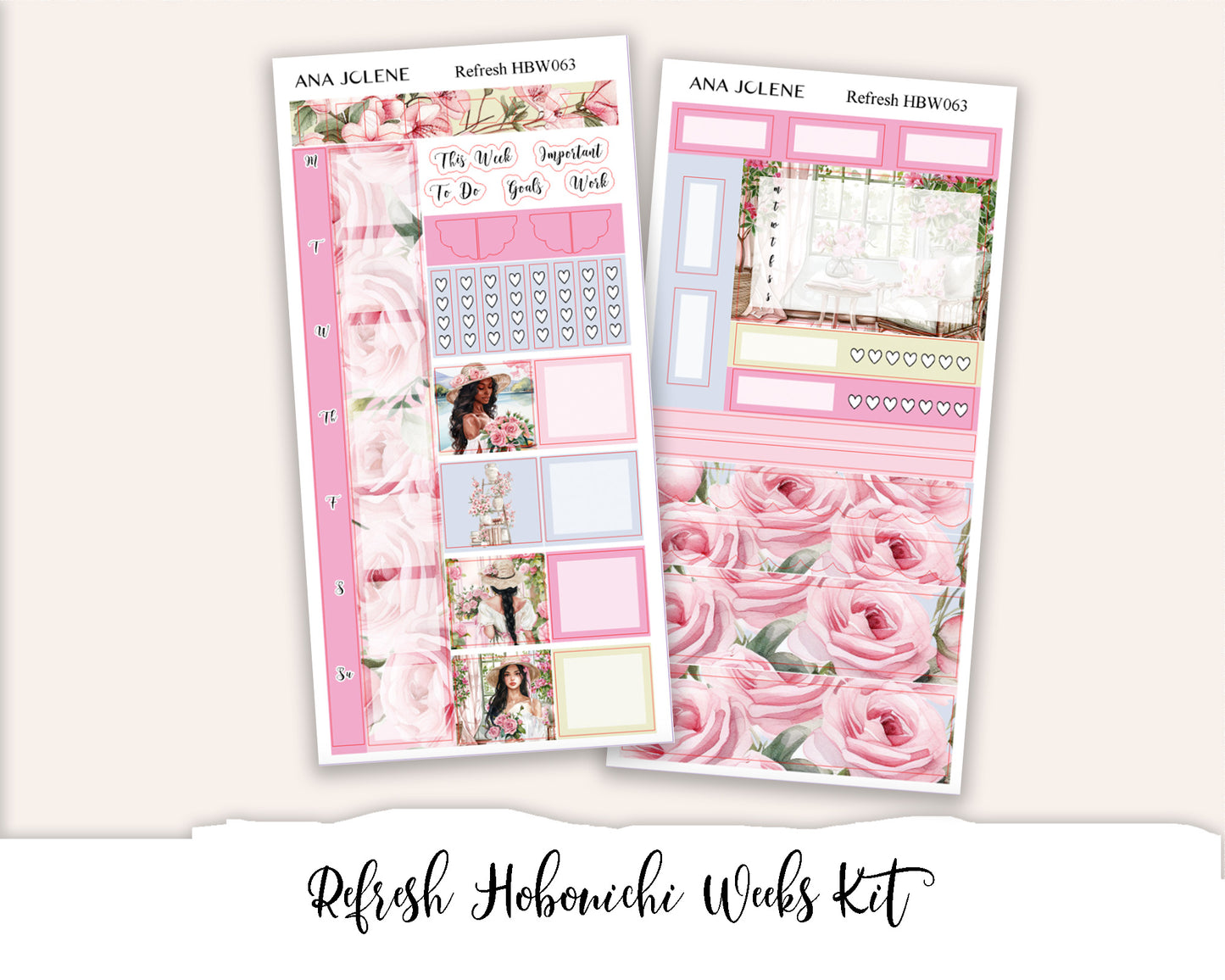 REFRESH Hobonichi Weeks Planner Sticker Kit