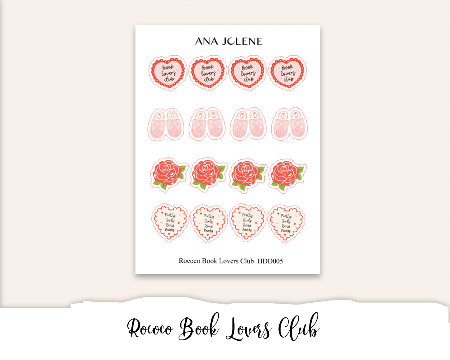 ROCOCO BOOKS Deco Stickers