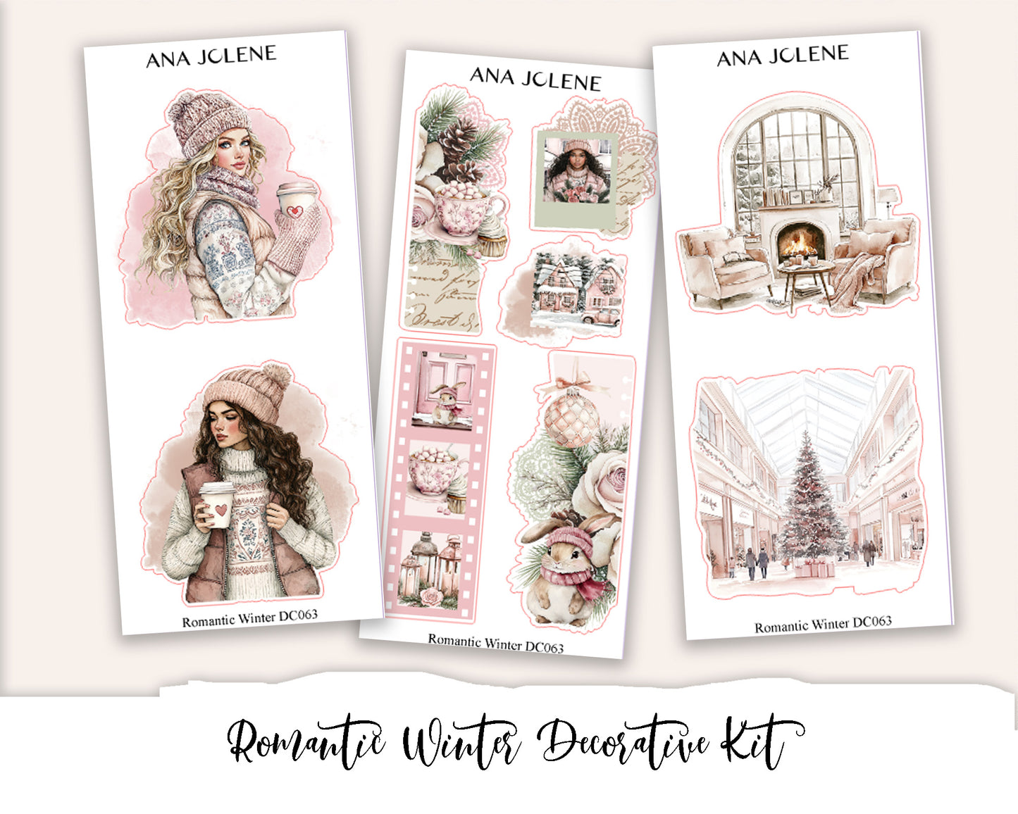 ROMANTIC WINTER Decorative Planner Sticker Kit
