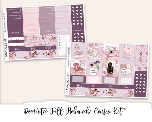 ROMANTIC FALL Hobonichi Cousin Weekly Planner Sticker Kit