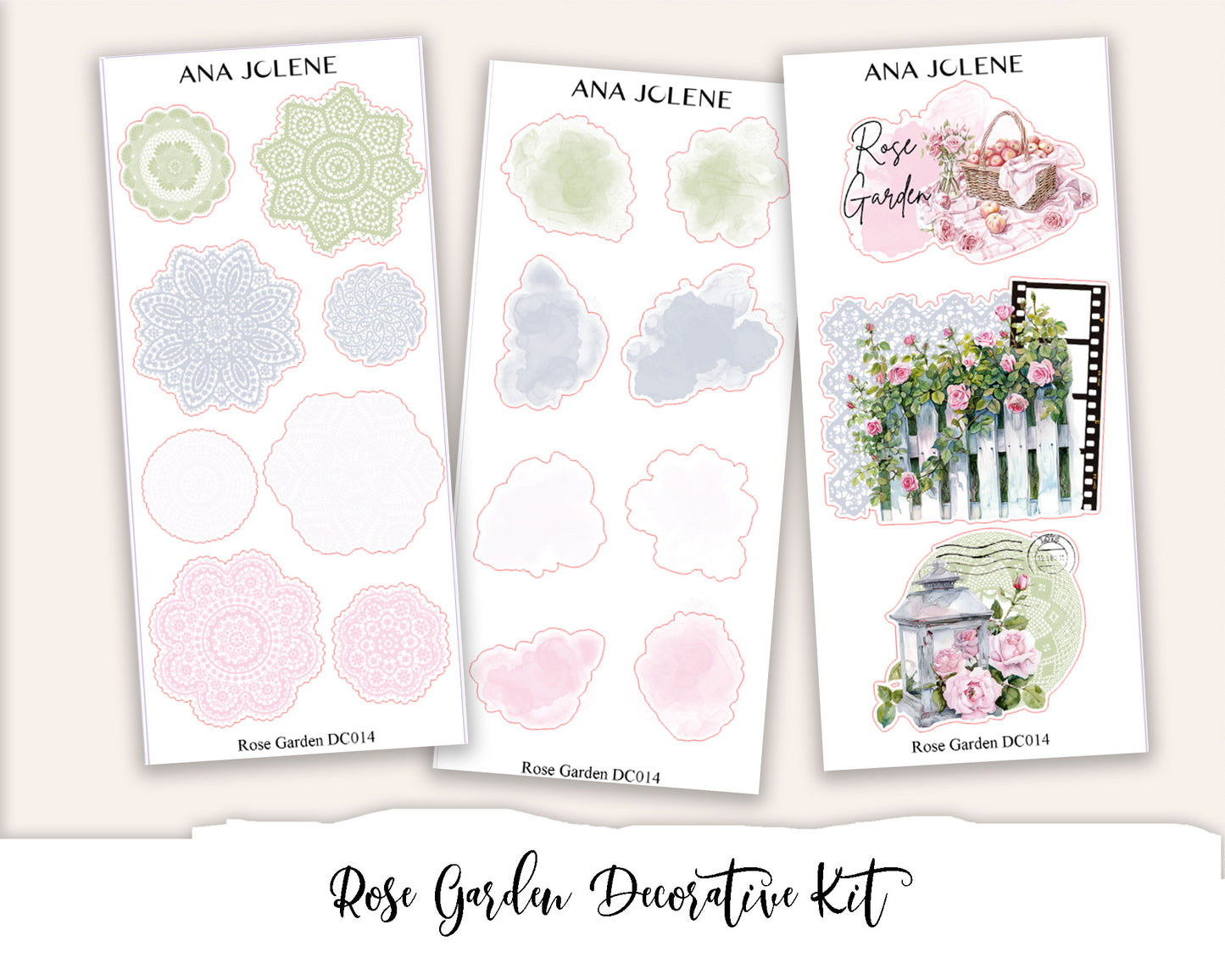ROSE GARDEN Decorative Planner Sticker Kit