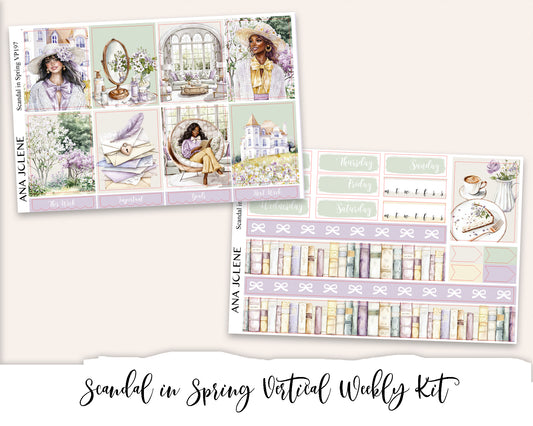 SCANDAL IN SPRING Planner Sticker Kit (Vertical Weekly)
