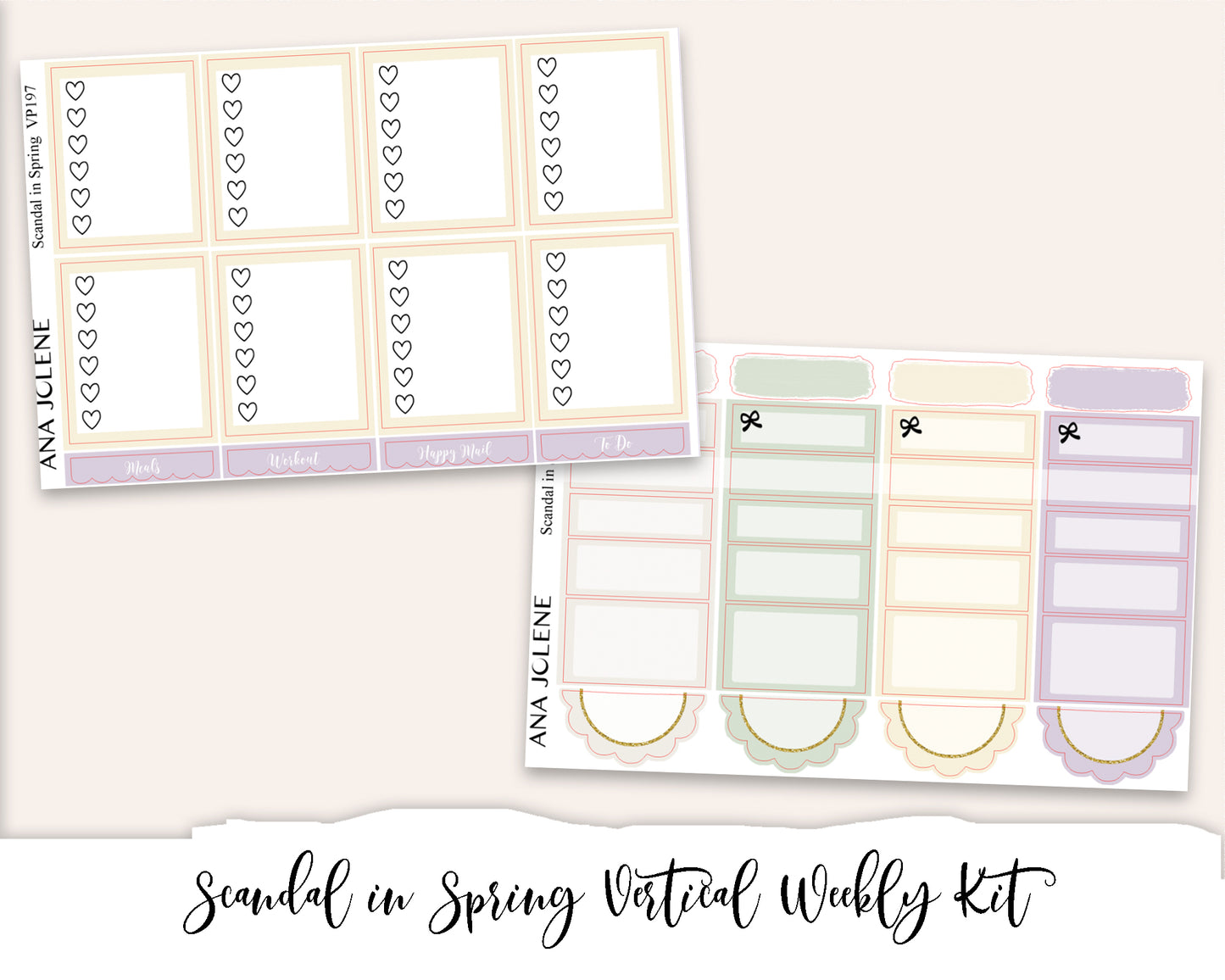 SCANDAL IN SPRING Planner Sticker Kit (Vertical Weekly)