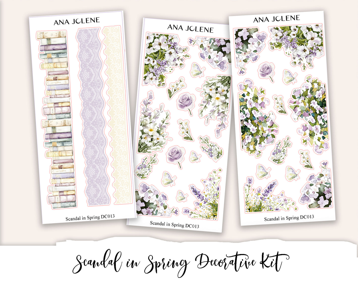 SCANDAL IN SPRING Decorative Planner Sticker Kit