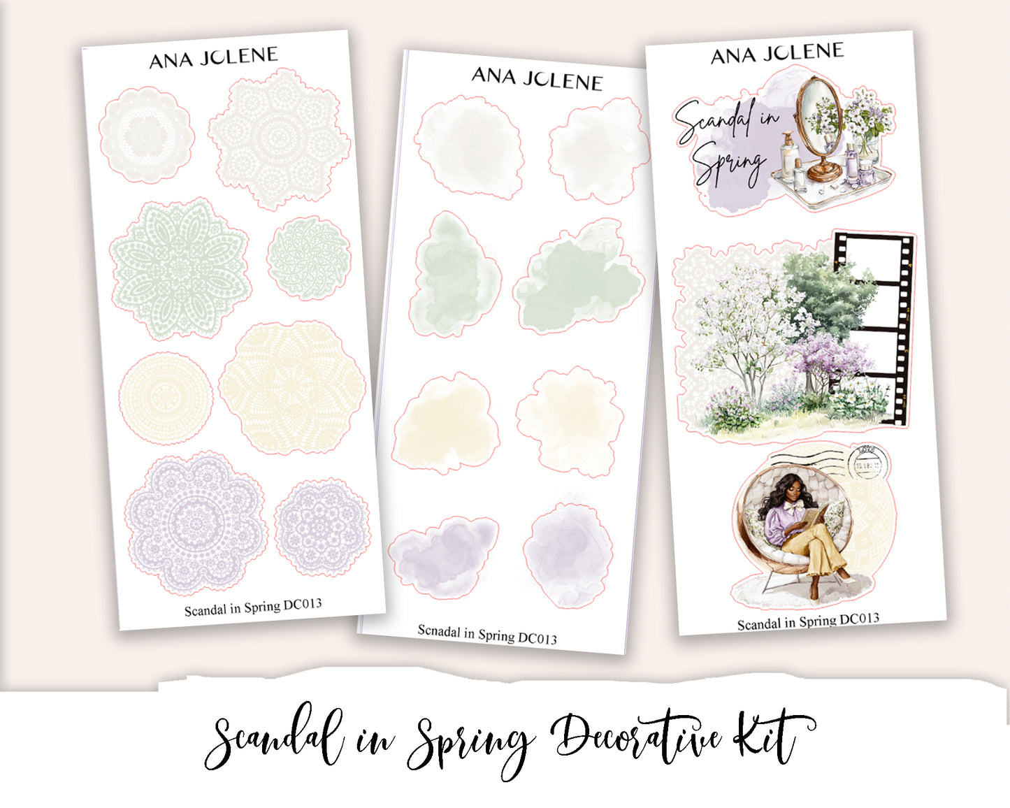 SCANDAL IN SPRING Decorative Planner Sticker Kit