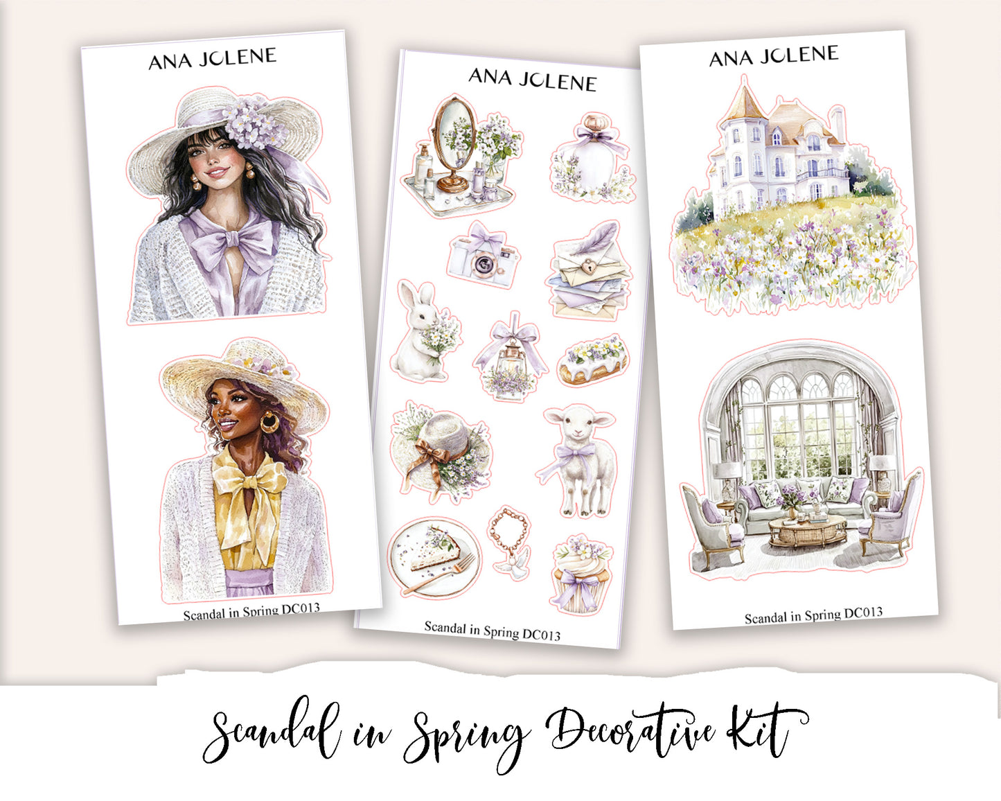 SCANDAL IN SPRING Decorative Planner Sticker Kit