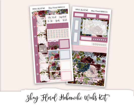 SHAY FLORAL Hobonichi Weeks Planner Sticker Kit