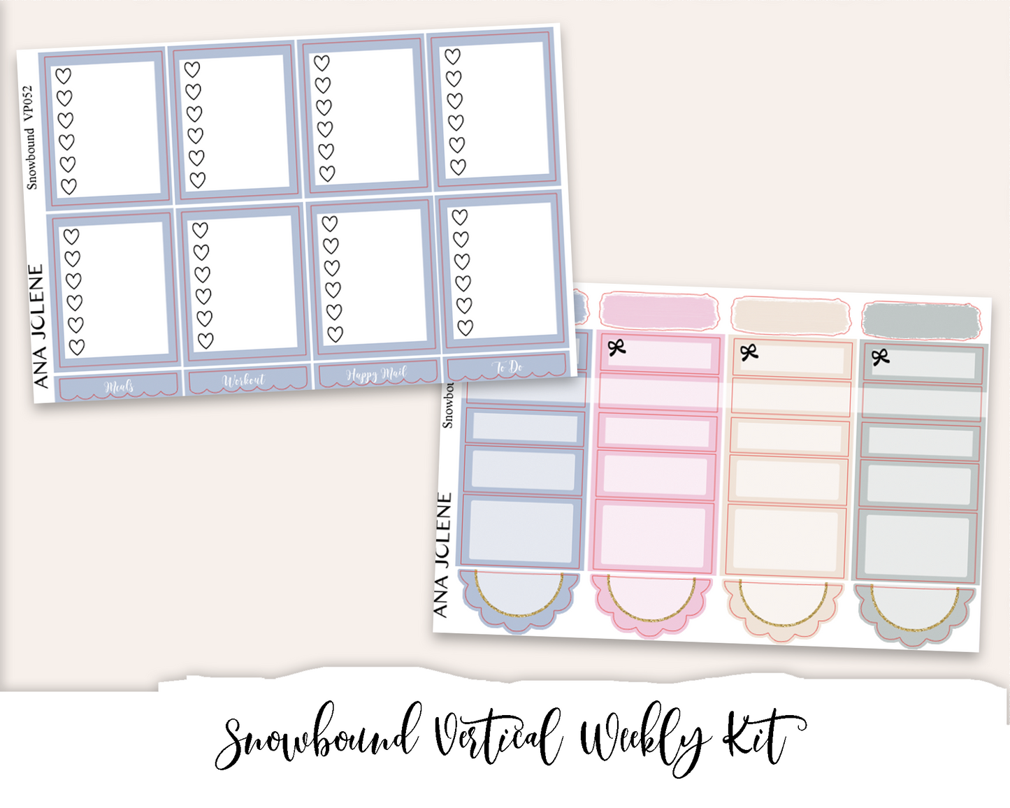 SNOWBOUND Planner Sticker Kit (Vertical Weekly)