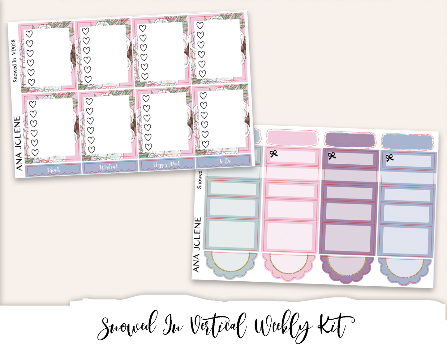 SNOWED IN Planner Sticker Kit (Vertical Weekly)