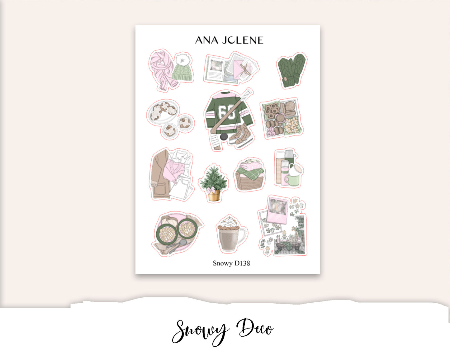 LET IT SNOW Hobonichi Cousin Weekly Planner Sticker Kit