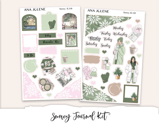 SNOWY Mini Journal Sticker Kit
