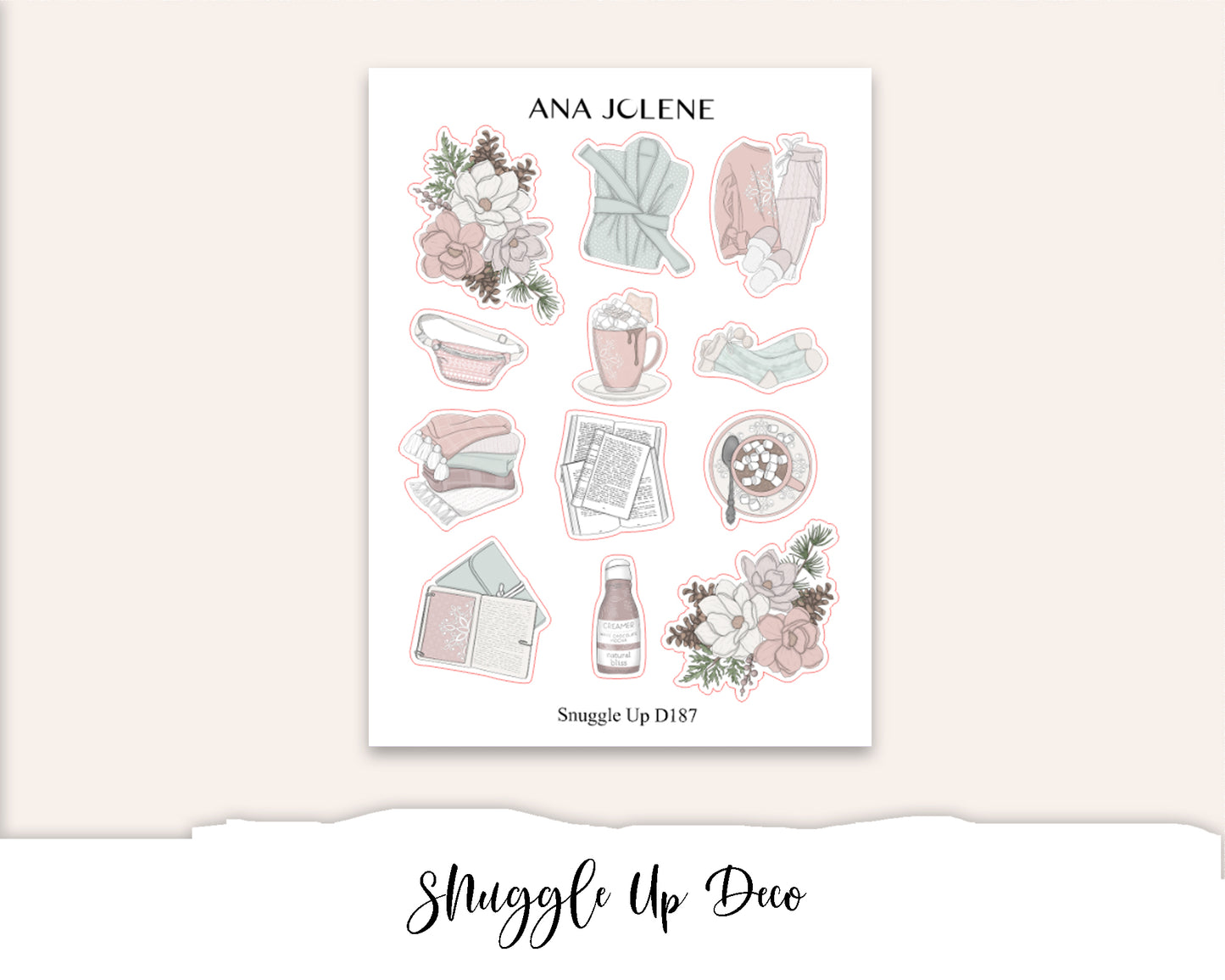 SNUGGLE UP Hobonichi Weeks Planner Sticker Kit