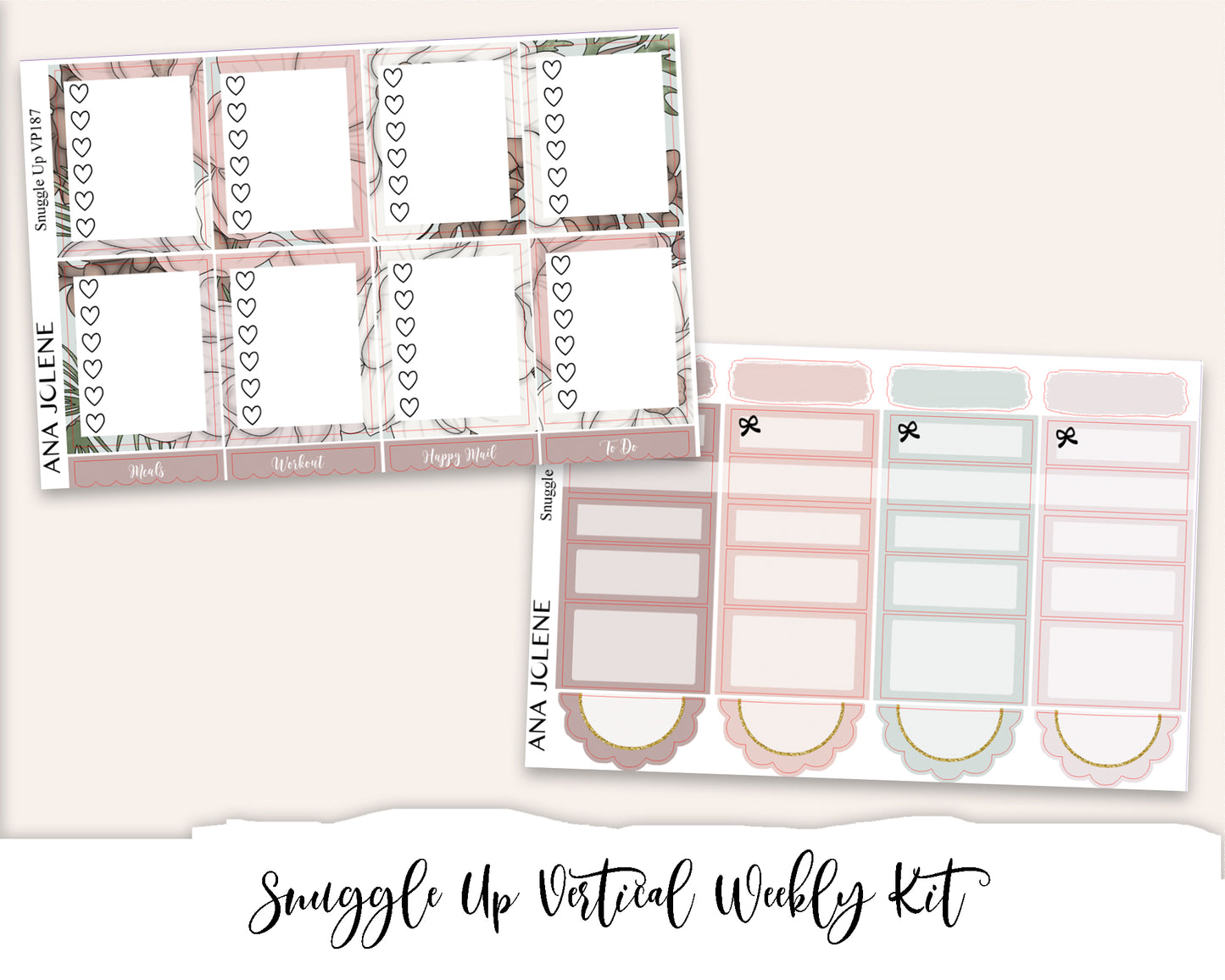 SNUGGLE UP Planner Sticker Kit (Vertical Weekly)