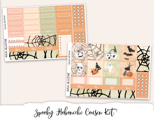 SPOOKY Hobonichi Cousin Weekly Planner Sticker Kit