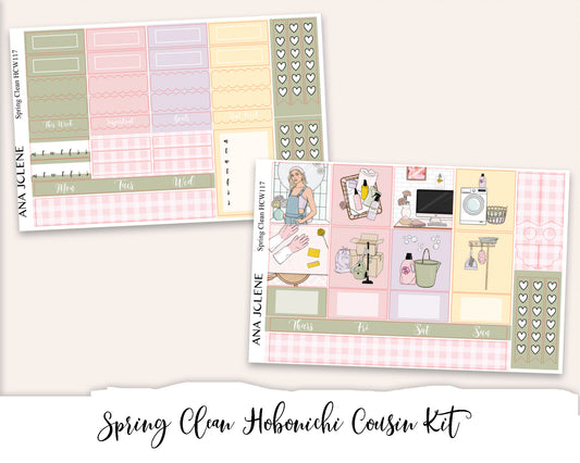 SPRING CLEAN Hobonichi Cousin Weekly Planner Sticker Kit