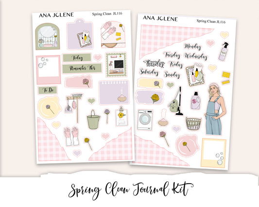 SPRING CLEAN Mini Journal Sticker Kit