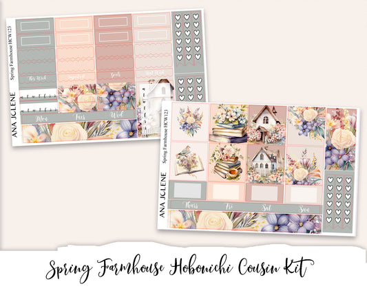 SPRING FARMHOUSE Hobonichi Cousin Weekly Planner Sticker Kit