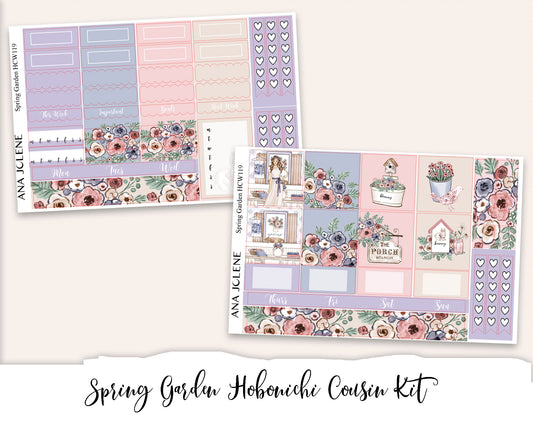 SPRING GARDEN Hobonichi Cousin Weekly Planner Sticker Kit