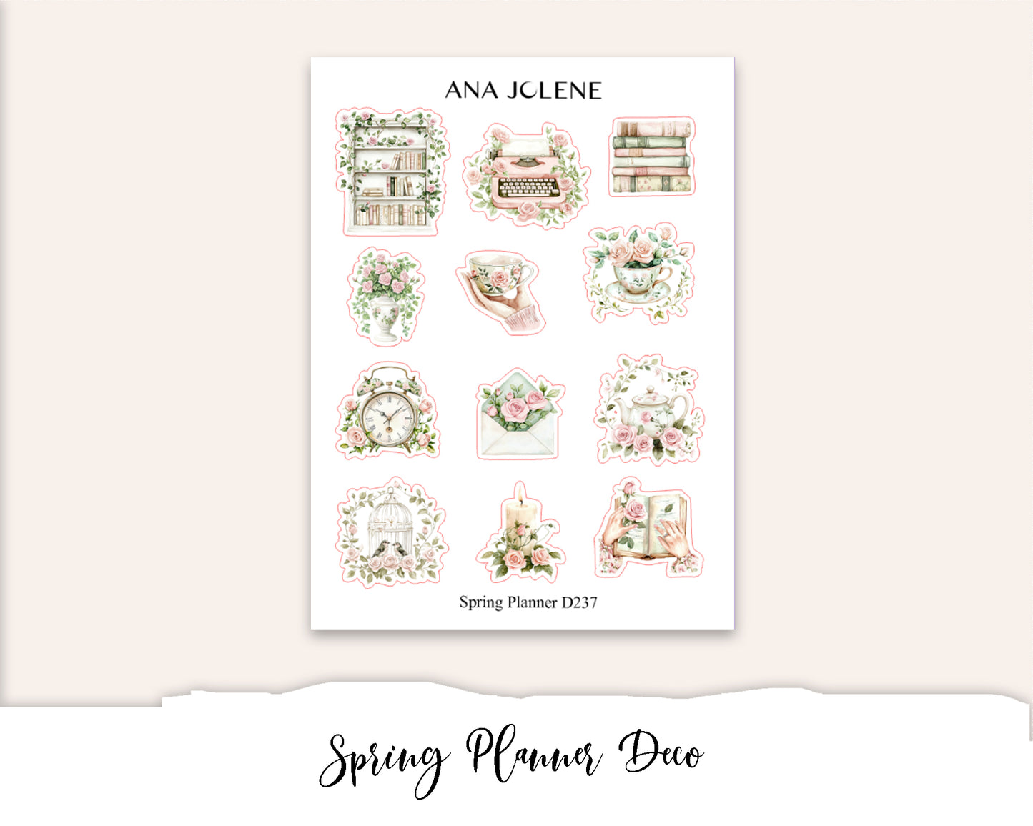 SPRING PLANNER  Decorative Planner Sticker Kit
