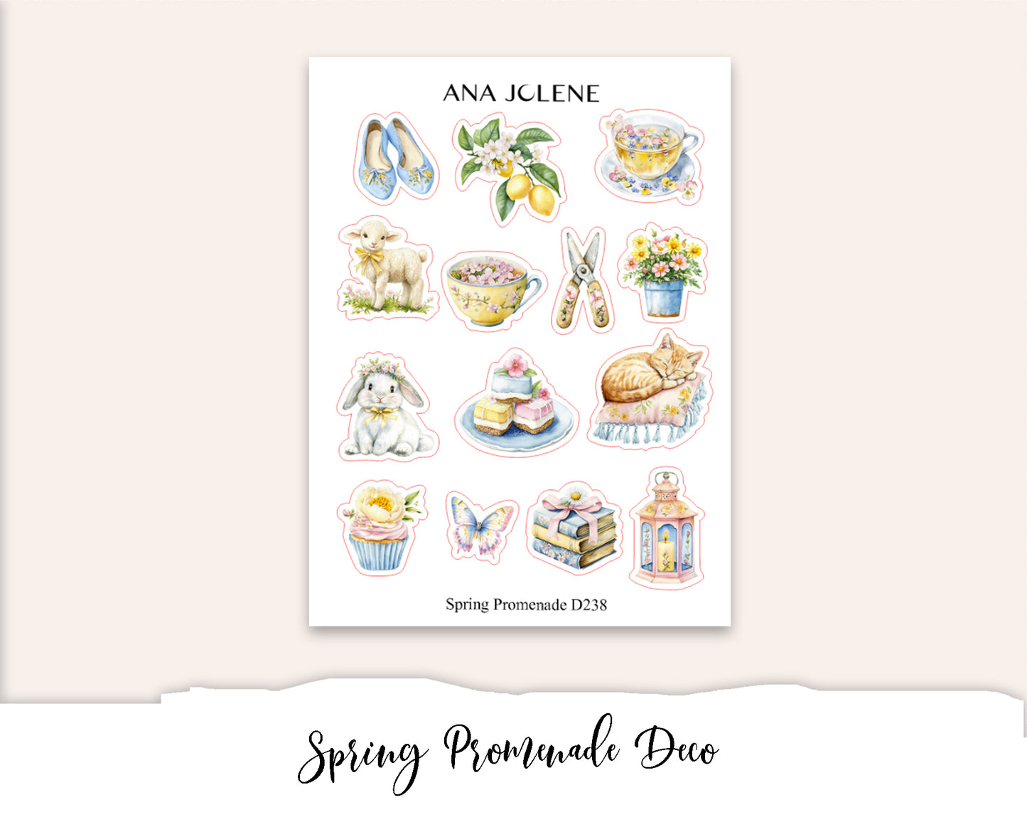 SPRING PROMENADE   Decorative Planner Sticker Kit