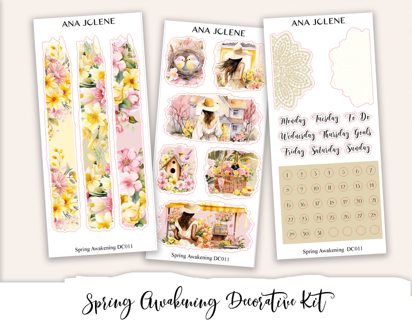 SPRING AWAKENING Decorative Planner Sticker Kit